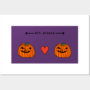 Pumpkins Social Distancing at Halloween Horror Posters and Art